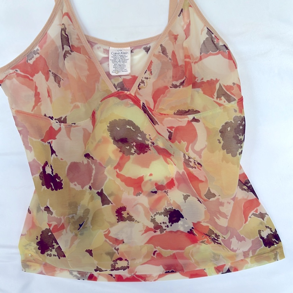 CALVIN KLEIN  VINTAGE VERY CUTE LINGERIE TOP SIZE LARGE - Picture 3 of 9